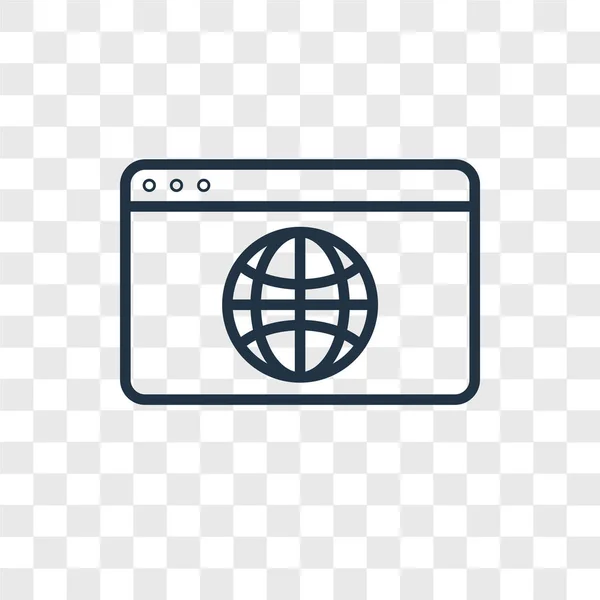 浏览器矢量图标隔离在透明背景 浏览器徽标概念 — 图库矢量图片