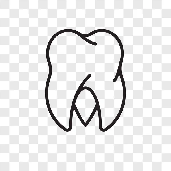 Icono Del Vector Dental Aislado Sobre Fondo Transparente Concepto Del — Archivo Imágenes Vectoriales