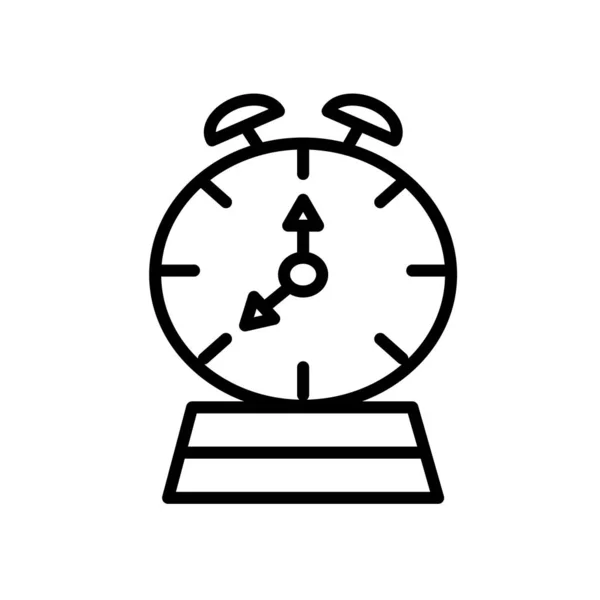 Vetor Ícone Relógio Alarme Isolado Fundo Branco Sinal Transparente Relógio — Vetor de Stock