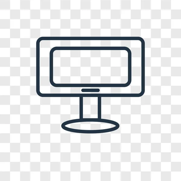 Monitor Icono Vectorial Aislado Sobre Fondo Transparente Concepto Logotipo Monitor — Vector de stock
