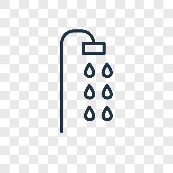 シャワー ベクトルのアイコンが透明な背景 ロゴのコンセプトをシャワーに分離 — ストックベクタ