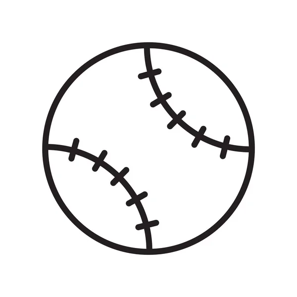 Honkbal Pictogram Vector Geïsoleerd Een Witte Achtergrond Honkbal Transparante Teken — Stockvector
