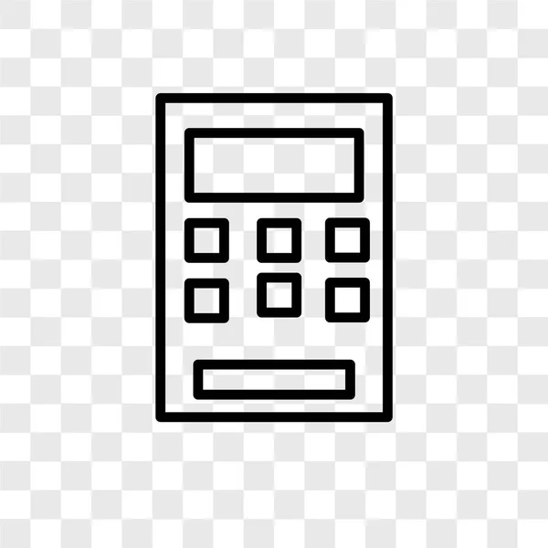 Calculator Vector Icon Isolated Transparent Background Calculator Logo Concept — Stock Vector