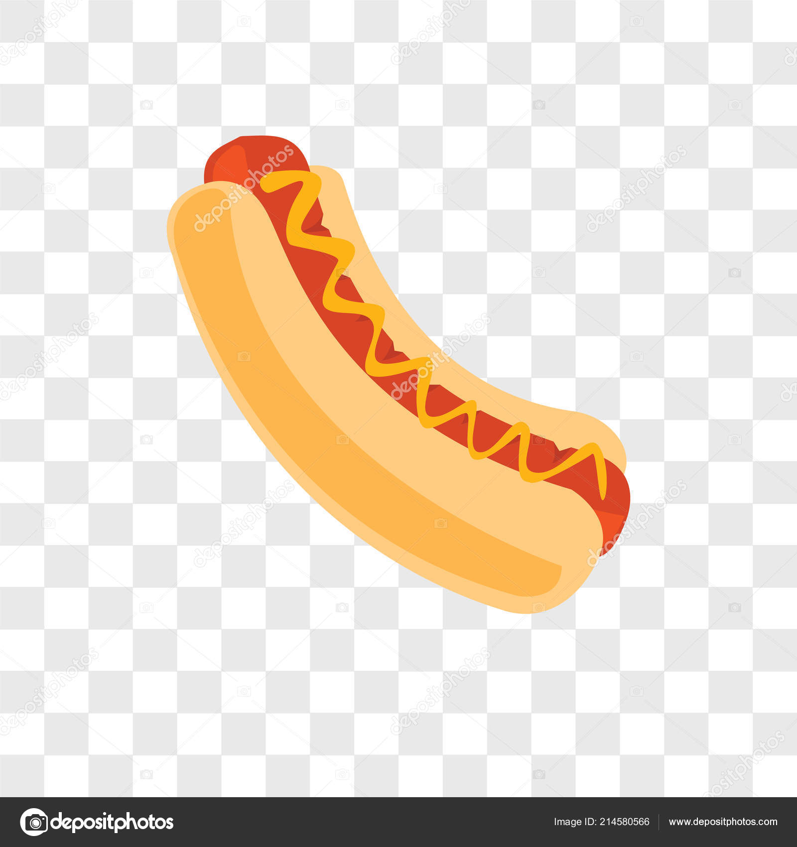 Hot Dog Isolated Icon On White Background Stock Illustration