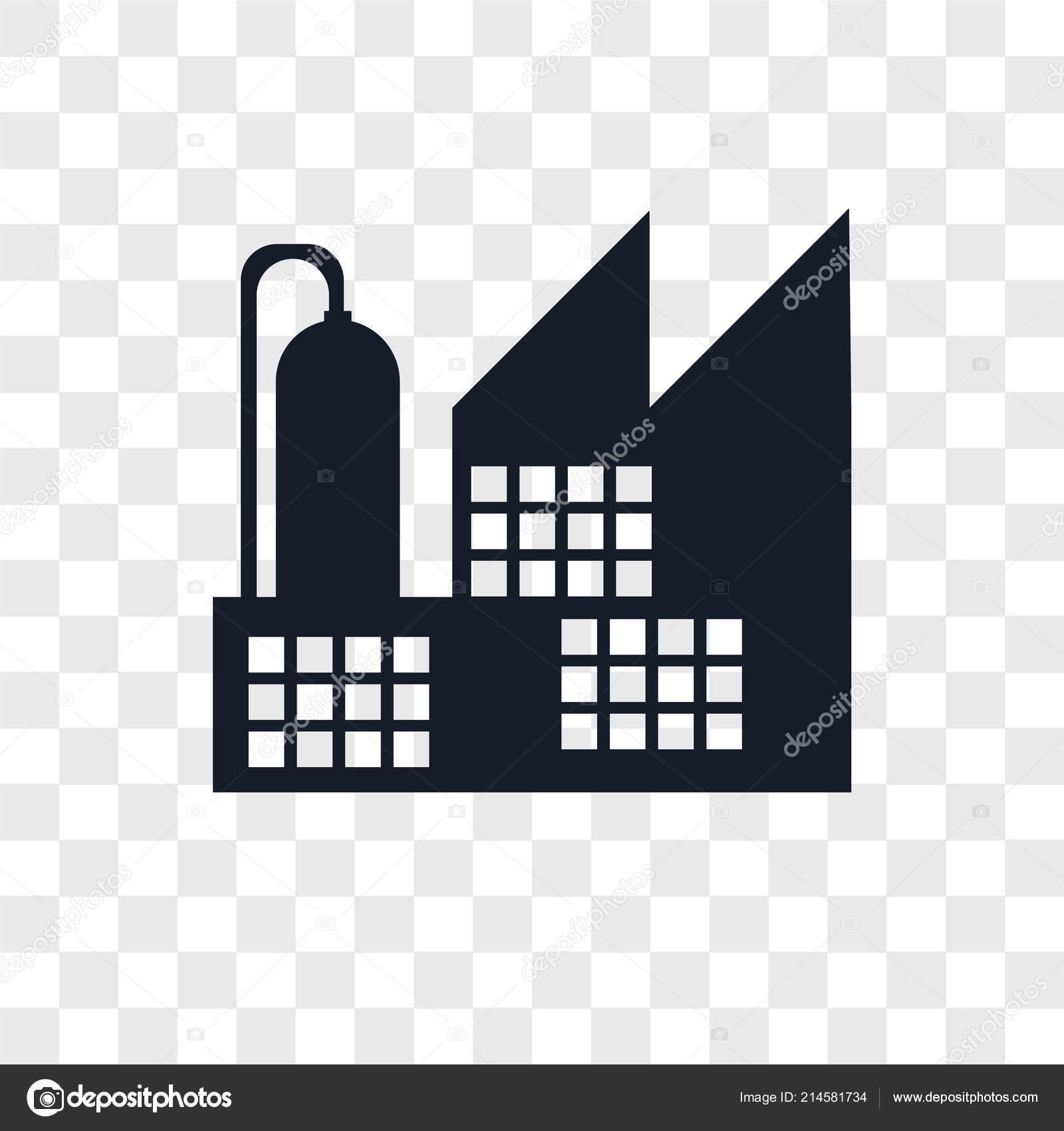 透明な背景 工場ロゴのコンセプトに分離工場ベクトル アイコン ストックベクター C Tvectoricons