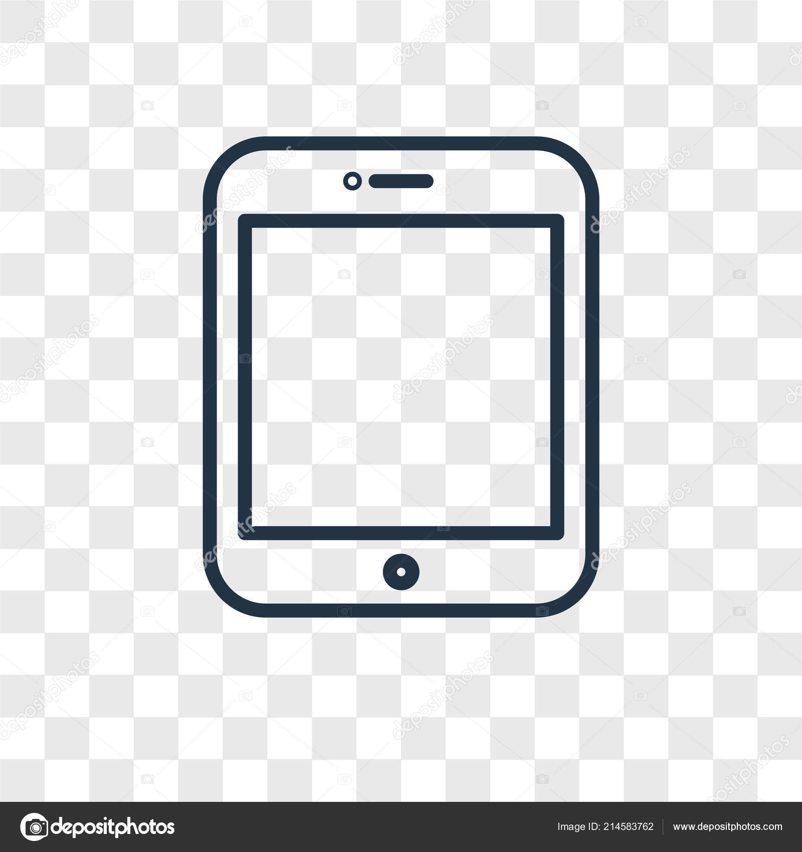 Tablet Vector Icon Isolated Transparent Background Tablet Logo