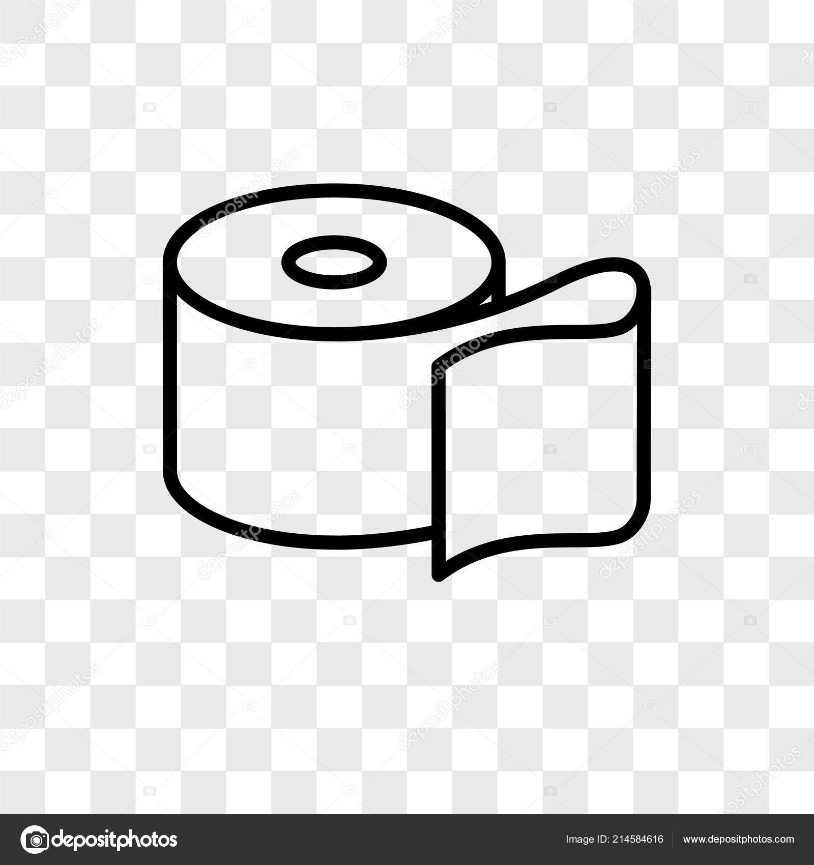 Toilet Paper Vector Icon Isolated Transparent Background Toilet Paper