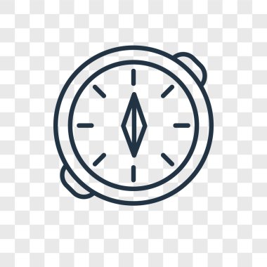 Saydam arka plan üzerinde pusula logo kavramı izole pusula vektör simgesi