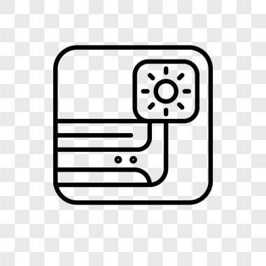 Saydam arka plan üzerinde Klima logo kavramı izole Klima vektör simgesi