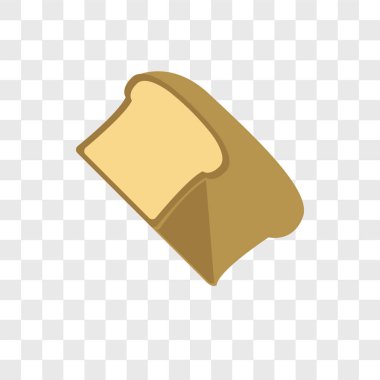 Saydam arka plan üzerinde ekmek logo kavramı izole ekmek vektör simgesi