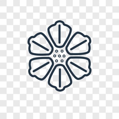 saydam arka plan üzerinde ebegümeci logo kavramı izole hibiscus vektör simgesi