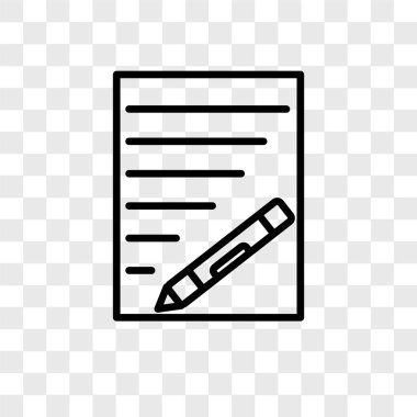 Şeffaf arka plan, metin logo kavramı izole metin vektör simgesi