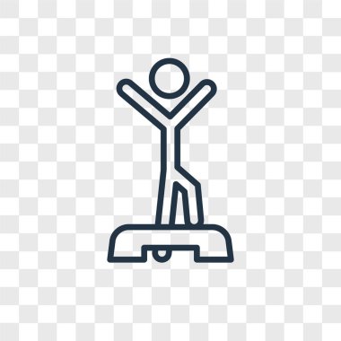 Saydam arka plan üzerinde izole vektör simge kadar ısınma logo kavramı ısınma