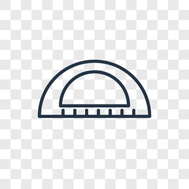 Saydam arka plan üzerinde iletki logo kavramı izole iletki vektör simgesi