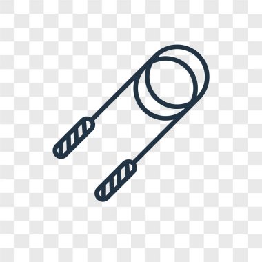 Saydam arka plan üzerinde ip atlama logo kavramı izole ip atlama vektör simgesi