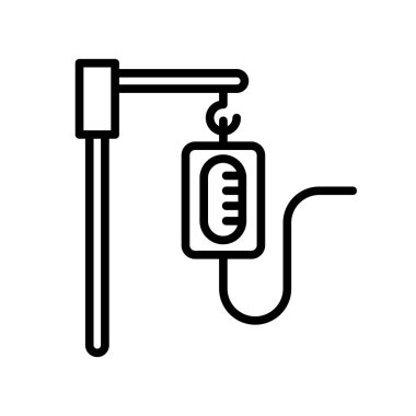 Kan nakli simge vektör lineer tarzda şeffaf işareti, çizgi ve anahat öğelerini beyaz zemin üzerine, kan nakli izole