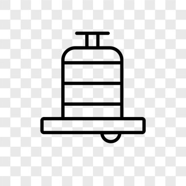 Saydam arka plan üzerinde Alarm logo kavramı izole alarm vektör simgesi