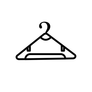 Askı simge vektör izole üzerinde beyaz arka plan, askı şeffaf işareti, çizgi veya doğrusal işareti, öğenin tasarım anahat tarzı