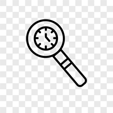 Saatler şeffaf arka plan üzerinde saatler logo kavramı izole simge vektör