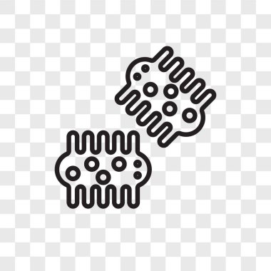 Saydam arka plan üzerinde mikrop logo kavramı izole mikrop vektör simgesi