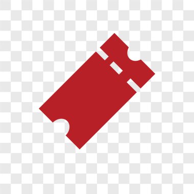 Bilet vektör simge şeffaf arka plan üzerinde bilet logo kavramı izole