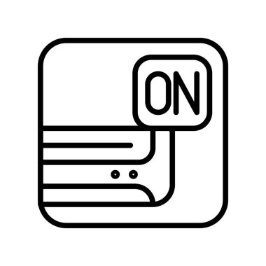 Klima simge vektör lineer tarzda şeffaf işareti, çizgi ve anahat öğelerini beyaz zemin üzerine, Klima izole