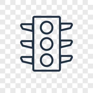 Saydam arka plan üzerinde trafik ışıkları logo kavramı izole trafik ışıkları vektör simgesi