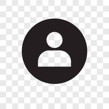 Saydam arka plan üzerinde Kullanıcı logo kavramı izole Kullanıcı vektör simgesi