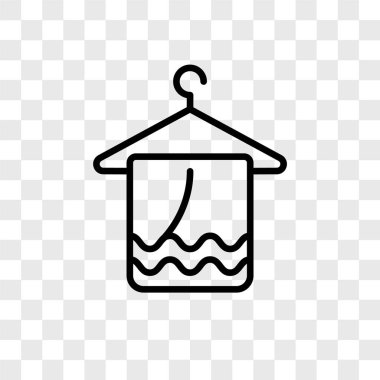 Saydam arka plan üzerinde havlu logo kavramı izole havlu vektör simgesi