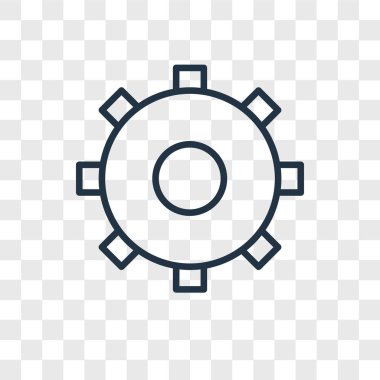 Saydam arka plan üzerinde ayarları logo kavramı izole ayarları vektör simgesi