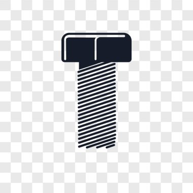 Saydam arka plan üzerinde Bolt logo kavramı izole cıvata vektör simgesi