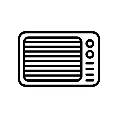 Klima simge vektör lineer tarzda şeffaf işareti, çizgi ve anahat öğelerini beyaz zemin üzerine, Klima izole