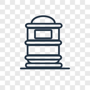 Saydam arka plan üzerinde posta kutusu logo kavramı izole posta kutusu vektör simgesi