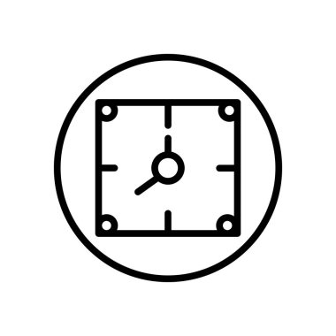 Beyaz arka plan, Alarm şeffaf işareti, çizgi ve anahat öğelerini lineer tarzda izole alarm simge vektör