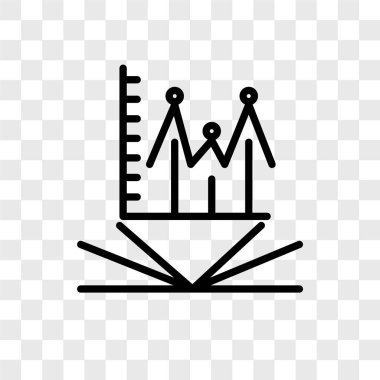 Şeffaf arka plan, logo kavramı matematik kitap izole matematik kitap vektör simgesi