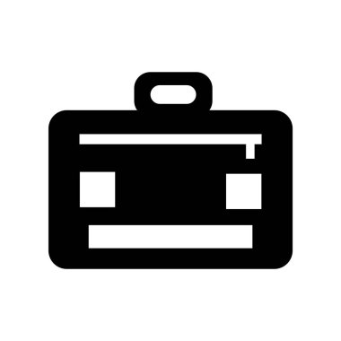 Çanta simge vektör izole beyaz arka plan, çanta şeffaf işareti, siyah sembolleri