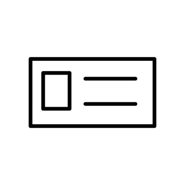 Beyaz arka plan, kart şeffaf işareti, doğrusal işareti, öğenin tasarım anahat tarzı veya izole kart simge vektör