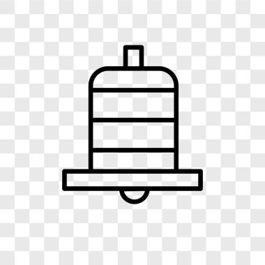 Saydam arka plan üzerinde Bell logo kavramı izole Bell vektör simgesi