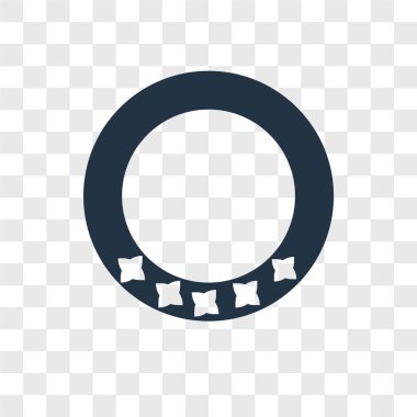 Saydam arka plan üzerinde bilezik logo kavramı izole bilezik vektör simgesi