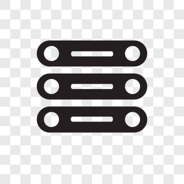 Saydam arka plan üzerinde veritabanı logo kavramı izole veritabanı vektör simgesi