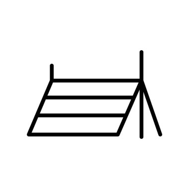 Çadır simge vektör izole üzerinde beyaz arka plan, çadır şeffaf işareti, çizgi veya doğrusal işareti, öğenin tasarım anahat tarzı