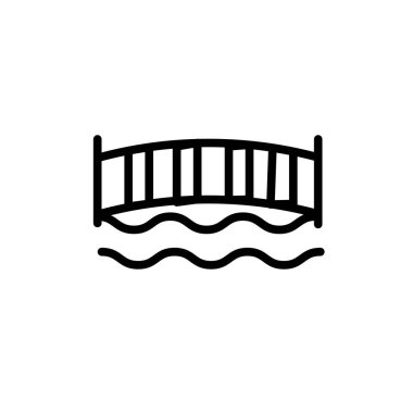 Bridge simgesini vektör izole üzerinde beyaz arka plan, köprü şeffaf işareti, çizgi veya doğrusal işareti, öğenin tasarım anahat tarzı