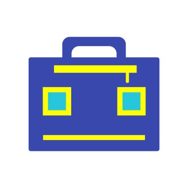 Evrak Çantası'nı simge vektör izole beyaz arka plan, evrak çantası'nı şeffaf işareti, renkli ekipman sembolleri