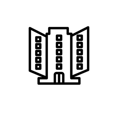 Dublex simge vektör izole üzerinde beyaz arka plan, Dublex şeffaf işareti, çizgi veya doğrusal işareti, öğenin tasarım anahat tarzı