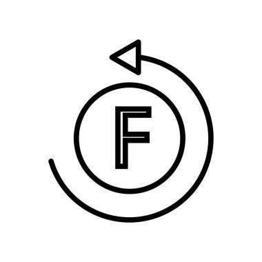 Yazı tipi simge vektör izole beyaz arka plan, yazı tipi şeffaf işareti, çizgi ve anahat öğelerini lineer tarzda