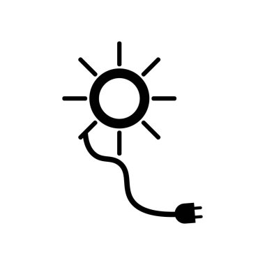 Şeffaf işareti, siyah sembolleri beyaz arka plan üzerinde güneş enerjisi güneş enerjisi simge vektör izole