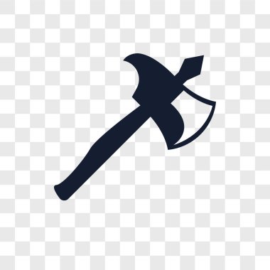 Saydam arka plan üzerinde balta logo kavramı izole balta vektör simgesi