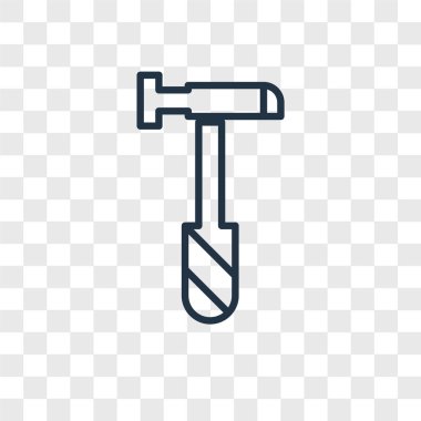 Saydam arka plan üzerinde çekiç logosunu kavramı izole çekiç vektör simgesi