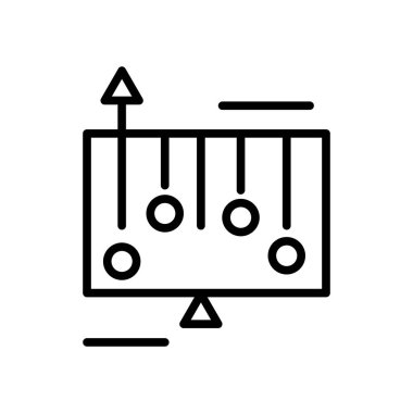 Beyaz arka plan, degrade şeffaf işareti, çizgi ve anahat öğelerini lineer tarzda izole degrade simge vektör