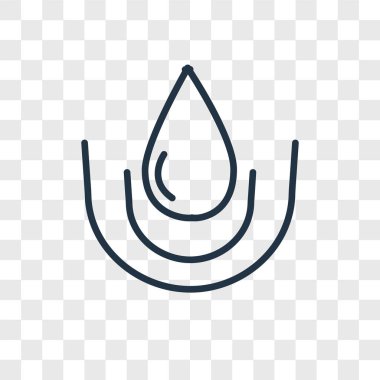 Saydam arka plan üzerinde açılan logo kavramı izole damla vektör simgesi